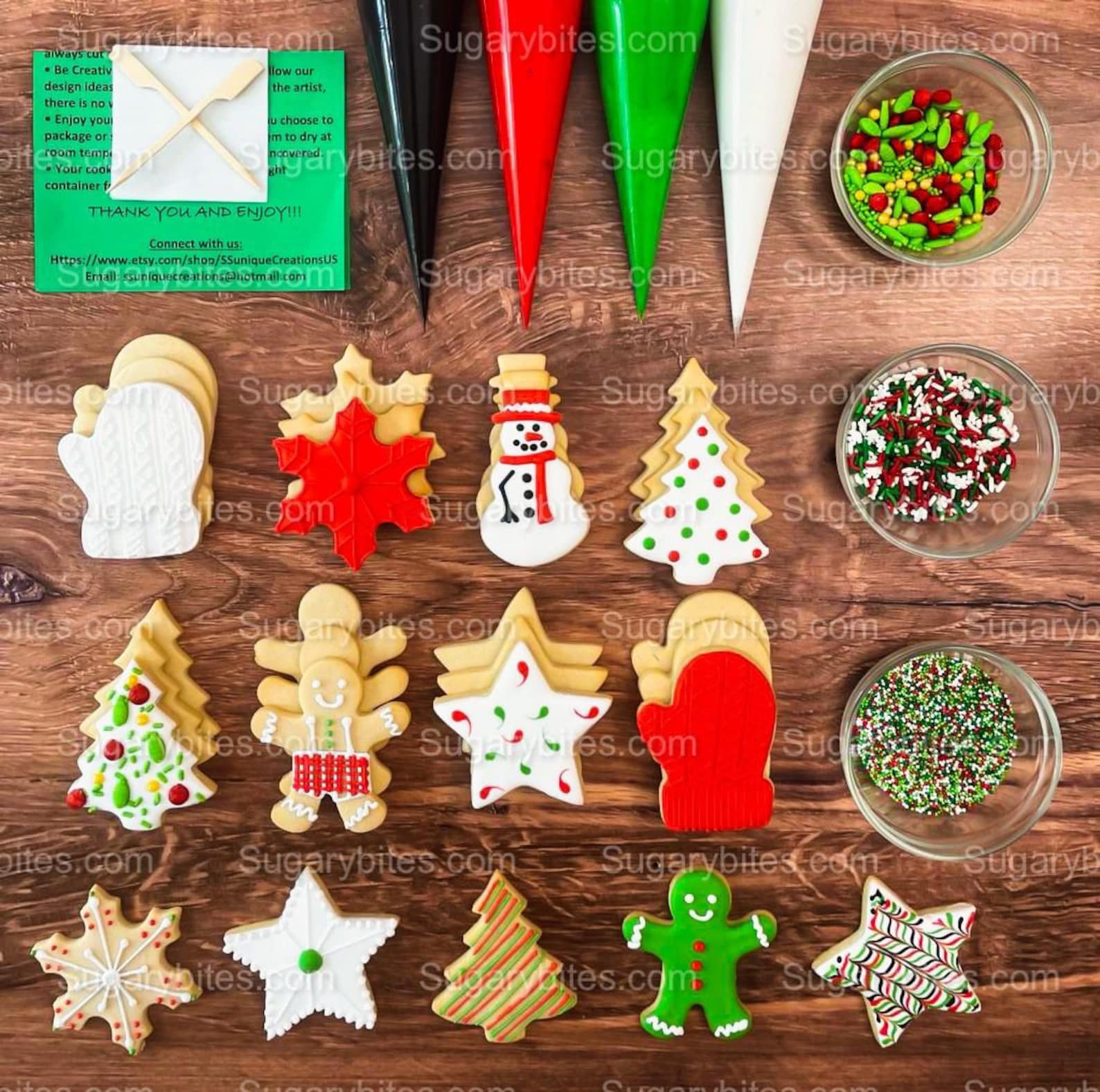 Christmas Cookie Decorating Kit Christmas DIY Cookie Kit Etsy