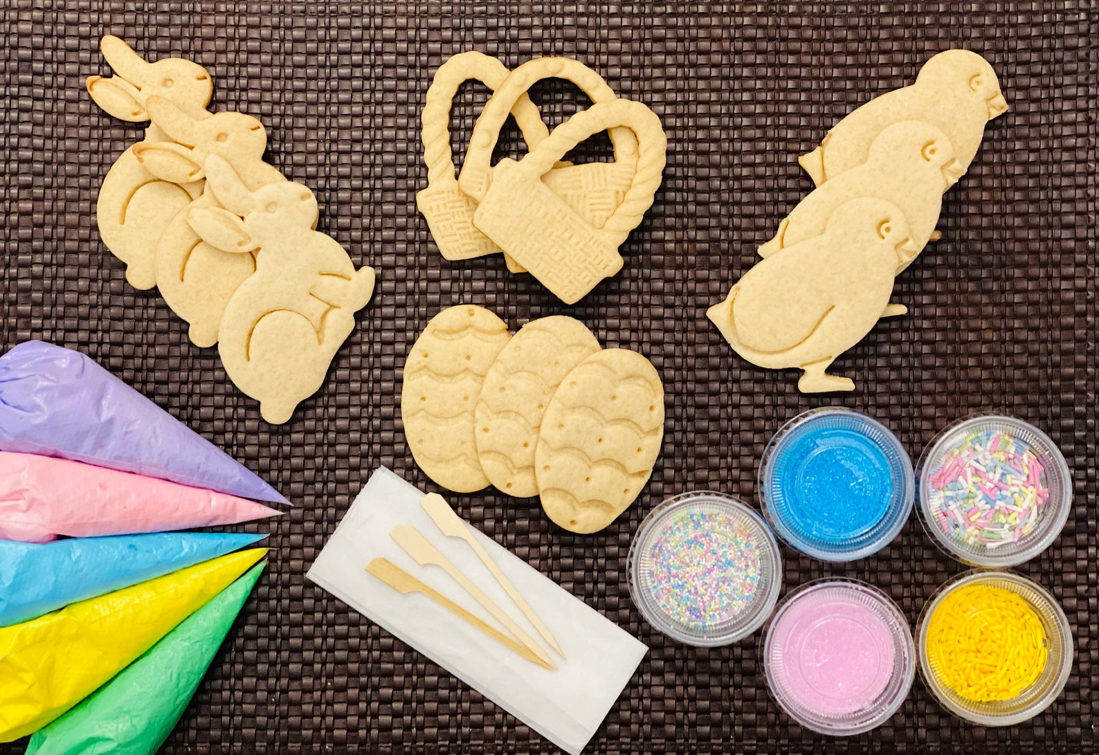 Easter Cookie Decorating Kit Easter DIY Cookie Kit large Etsy