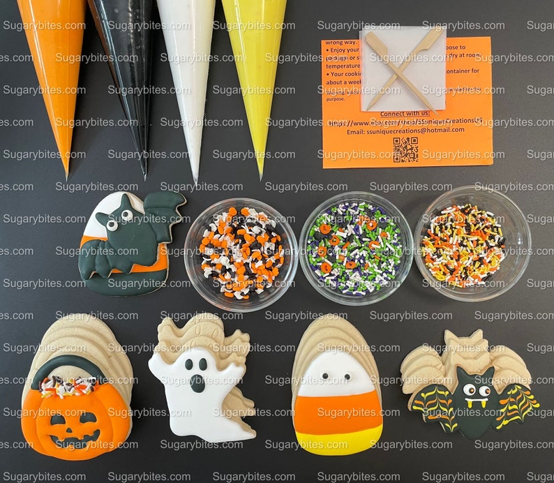 Halloween Cookie Decorating Kit DIY Cookie Kit large Etsy