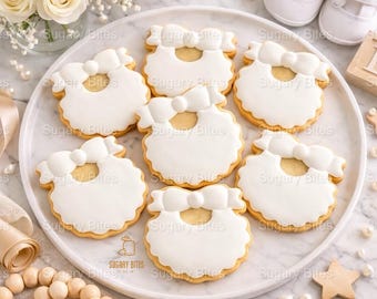 Baby Bib Sugar Cookies – Baby Shower Cookies – Neutral Baby Shower Decor – Hand Decorated Sugar Cookies – Baby Shower Favors – 12 Cookie Set
