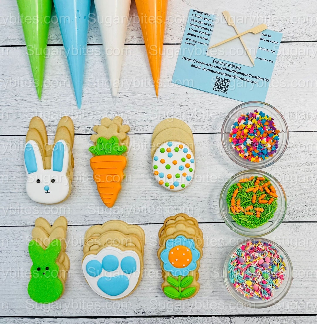 Easter Cookie Decorating Kit, Easter DIY Cookie Kit, INCLUDES 24 ITEMS
