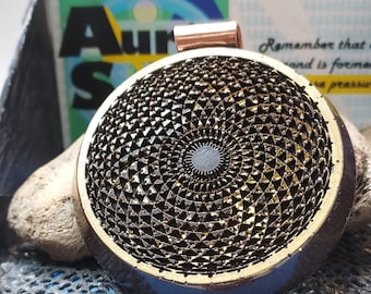 Shungite Orgonite Pendant: Torus Field, Copper Chain, Healing Necklace