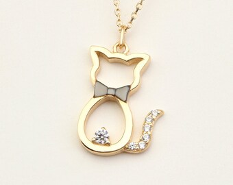 CAT EARS Necklace Alloy Necklace Chain Alloy Cute Kitten Lover Gift Pet UK 3for2 CAT EARS Necklace Alloy Necklace Chain Alloy Cute Kitten Lover Gift Pet UK 3for2