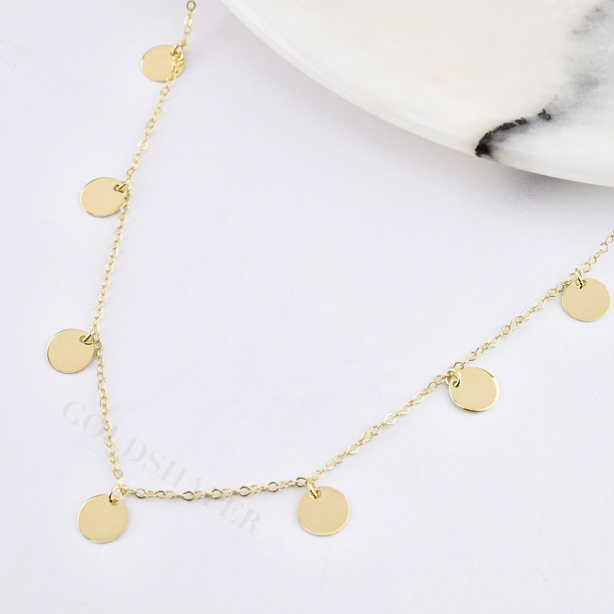 14k Gold Coins Necklace Station 