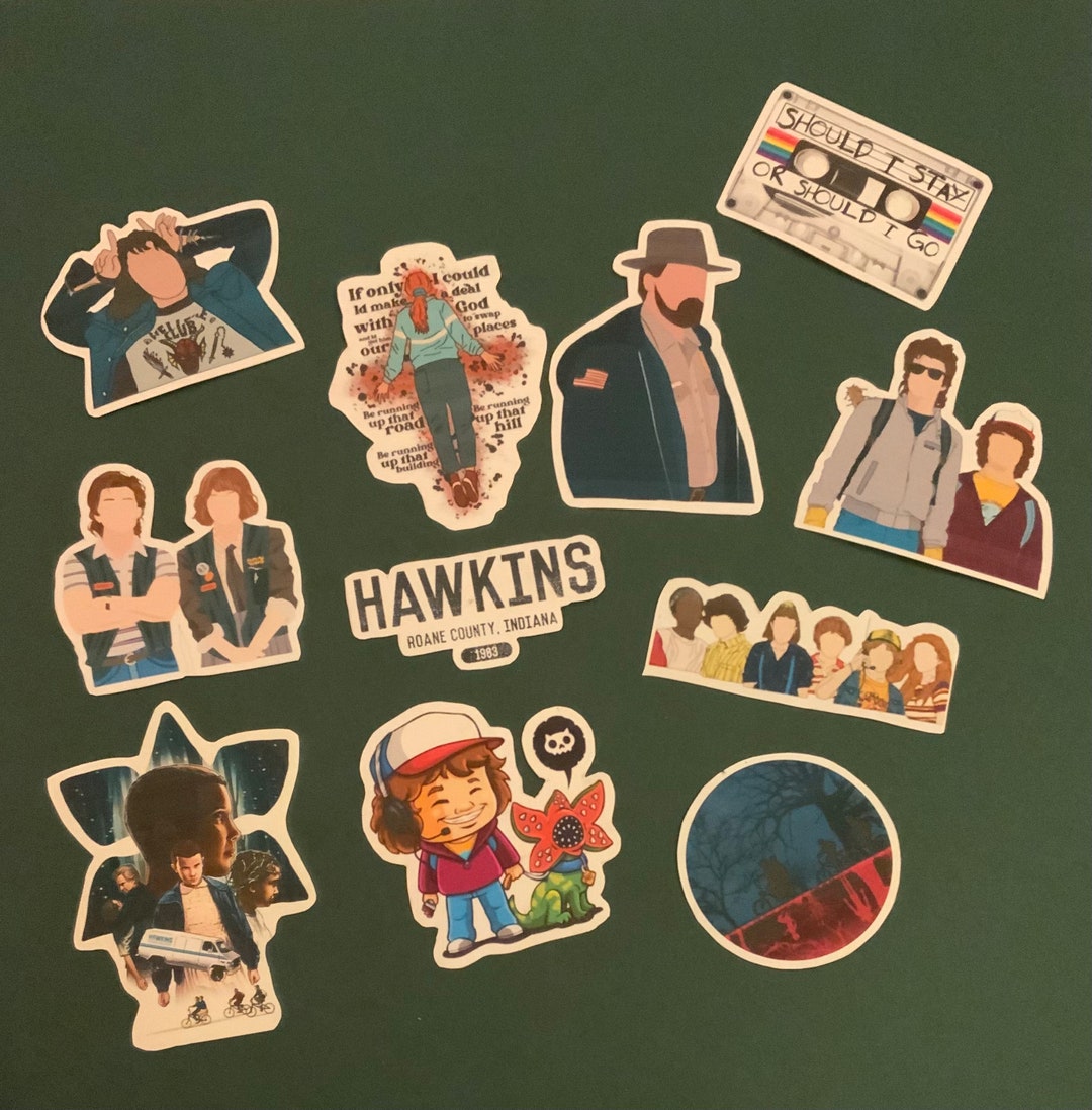 thumbnail image 2 of GT Market 200-Pack Stranger Things Stickers – Waterproof Vinyl, Halloween Decor, Skateboard 2 of 4