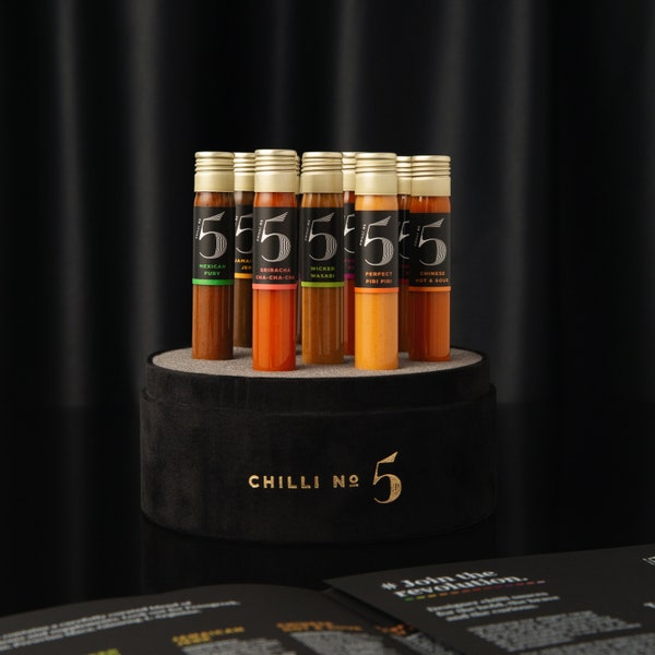 Chilli Sauces Gift Set | Hot Sauces Gift Box | Gourmet Hot Sauce Gift Set | Gourmet Present | Food Gifts | Foodie Gifts | Cooking Gifts Men