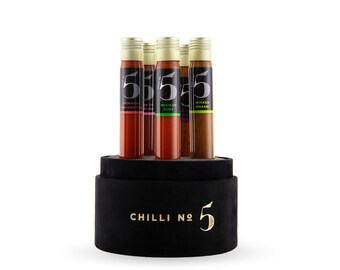 Gourmet Chilisauce Set | Würzige Saucen Box | Saucen-Geschenk-Set | BBQ Sauce Geschenk | Feinschmecker-Geschenkbox | Chili Geschenke | Hot Saucen Geschenk | Chili