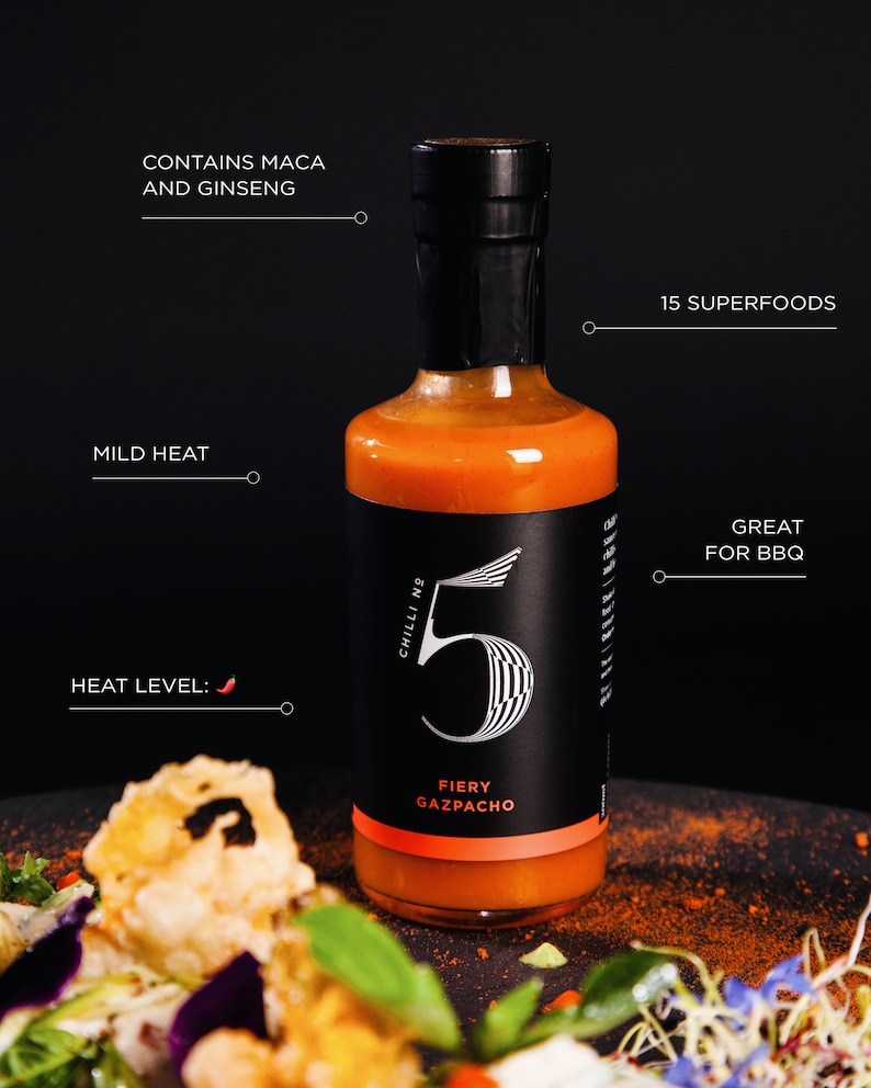 Fiery Gazpacho Spanish Hot Sauce Spanish Chilli Sauce Etsy