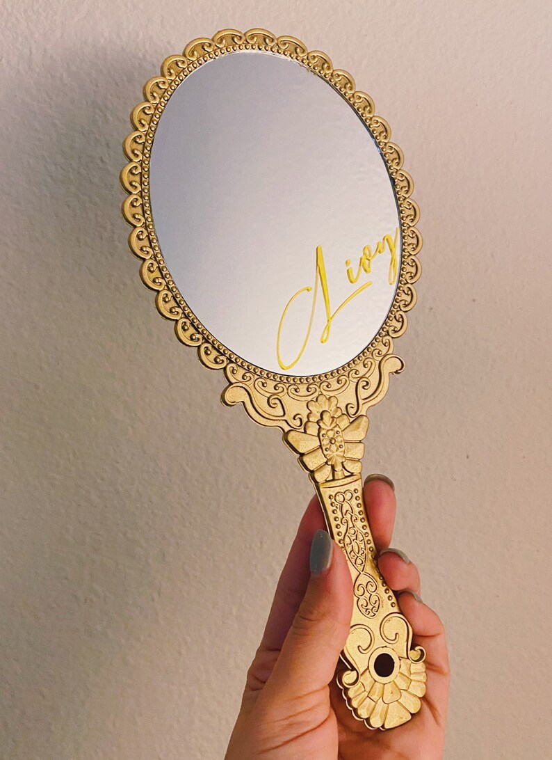 Vintage Handheld Mirror Personalized Mirror Gift for Her Etsy
