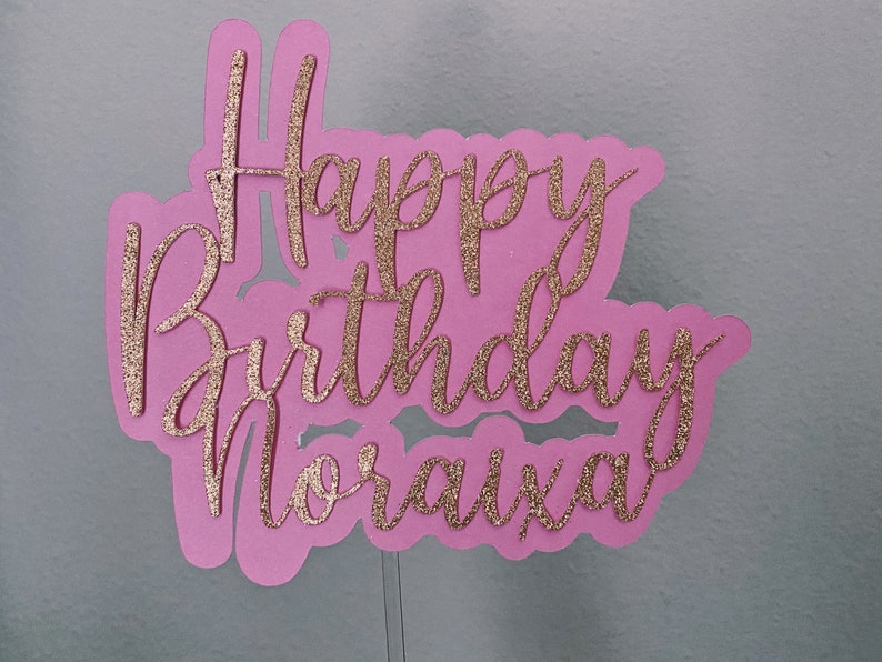 Personalized Happy Birthday for Cake Custom Cake Topper