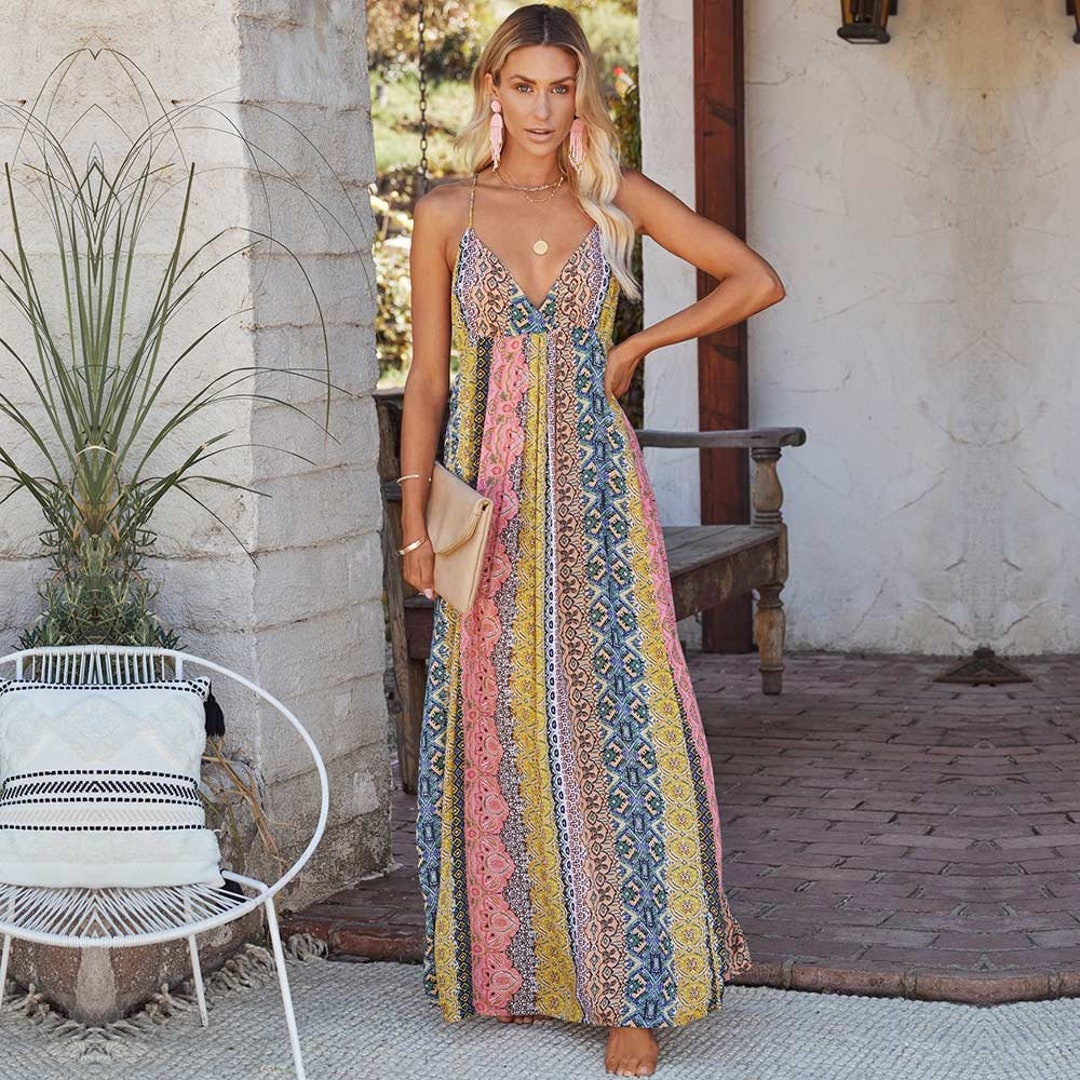 Spaghetti Straps Maxi Dress Bohemian Clothing Beach Dress - Etsy