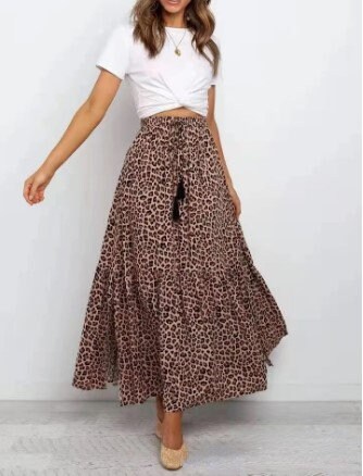 Maxi skirt in bright leopard print ASOS Damen Kleidung Röcke Bedruckte Röcke 