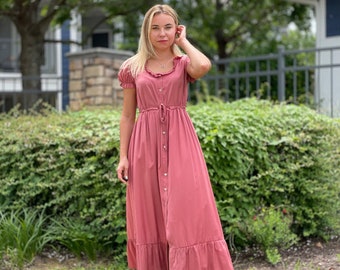 Rusty Rose Bridesmaid Dress - Etsy New 