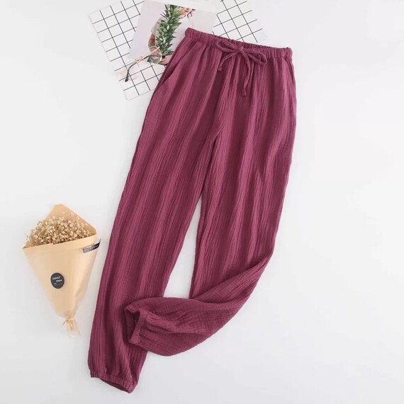 Cotton Pajama Pants for Women Lounge 