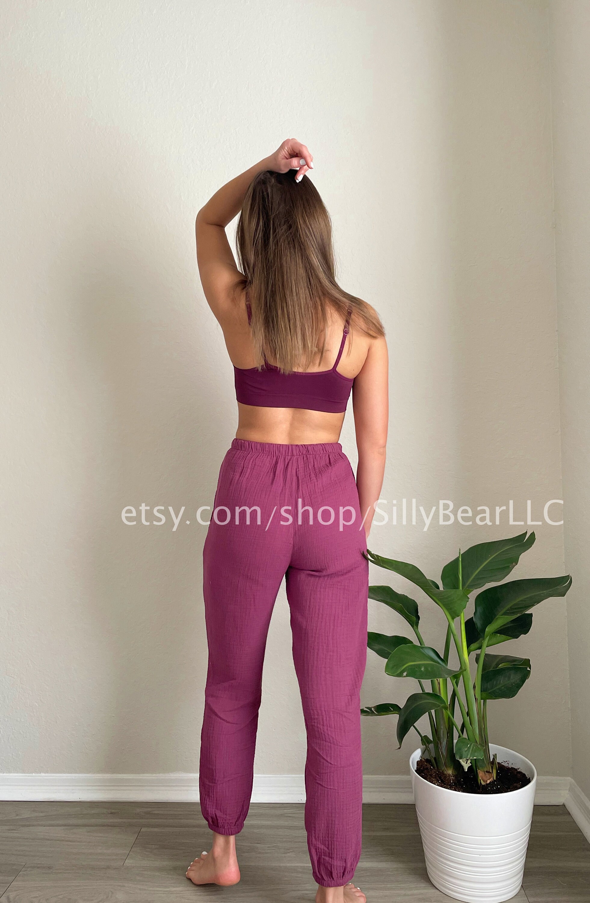 Cotton Pajama Pants for Women Lounge 