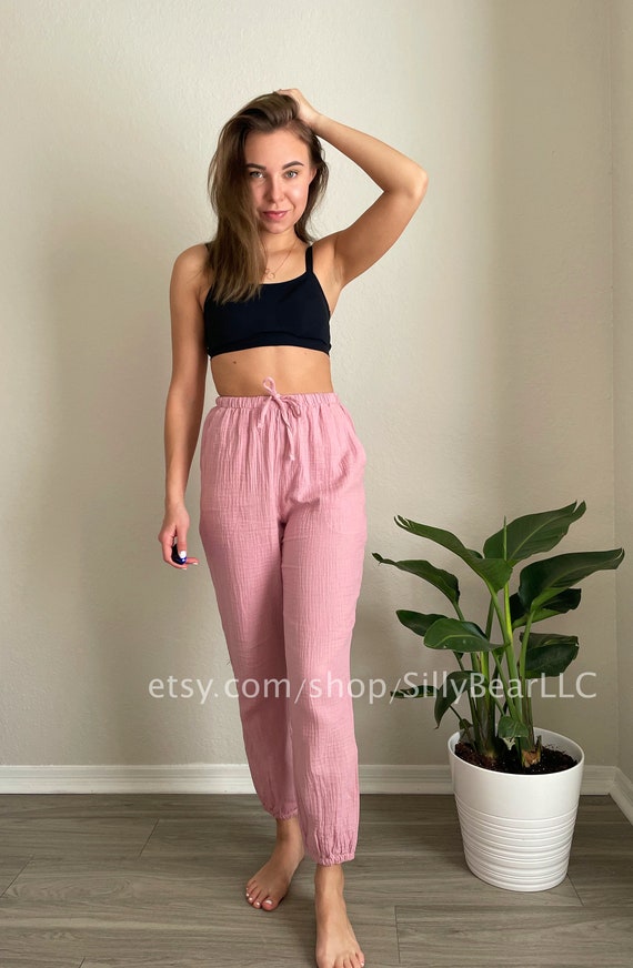 Cotton Pajama Pants for Women Lounge 