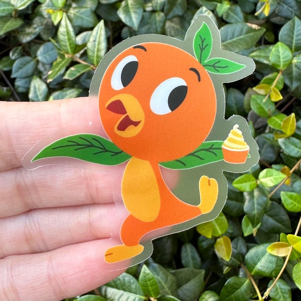 Orange Bird Citrus Swirl Clear Sticker | Orange Bird | Disney Inspired | Epcot | Disney | Disney Icon