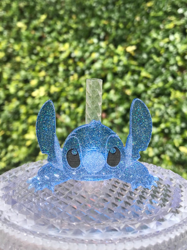 Stitch Straw Topper Disney Inspired Lilo and Stitch Etsy