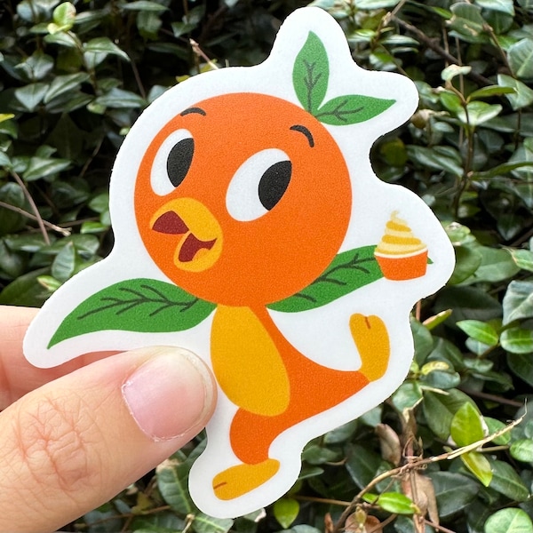 Orange Bird Citrus Swirl Sticker | Orange Bird | Flower & Garden | Disney Inspired | Epcot | Disney | Disney Icon