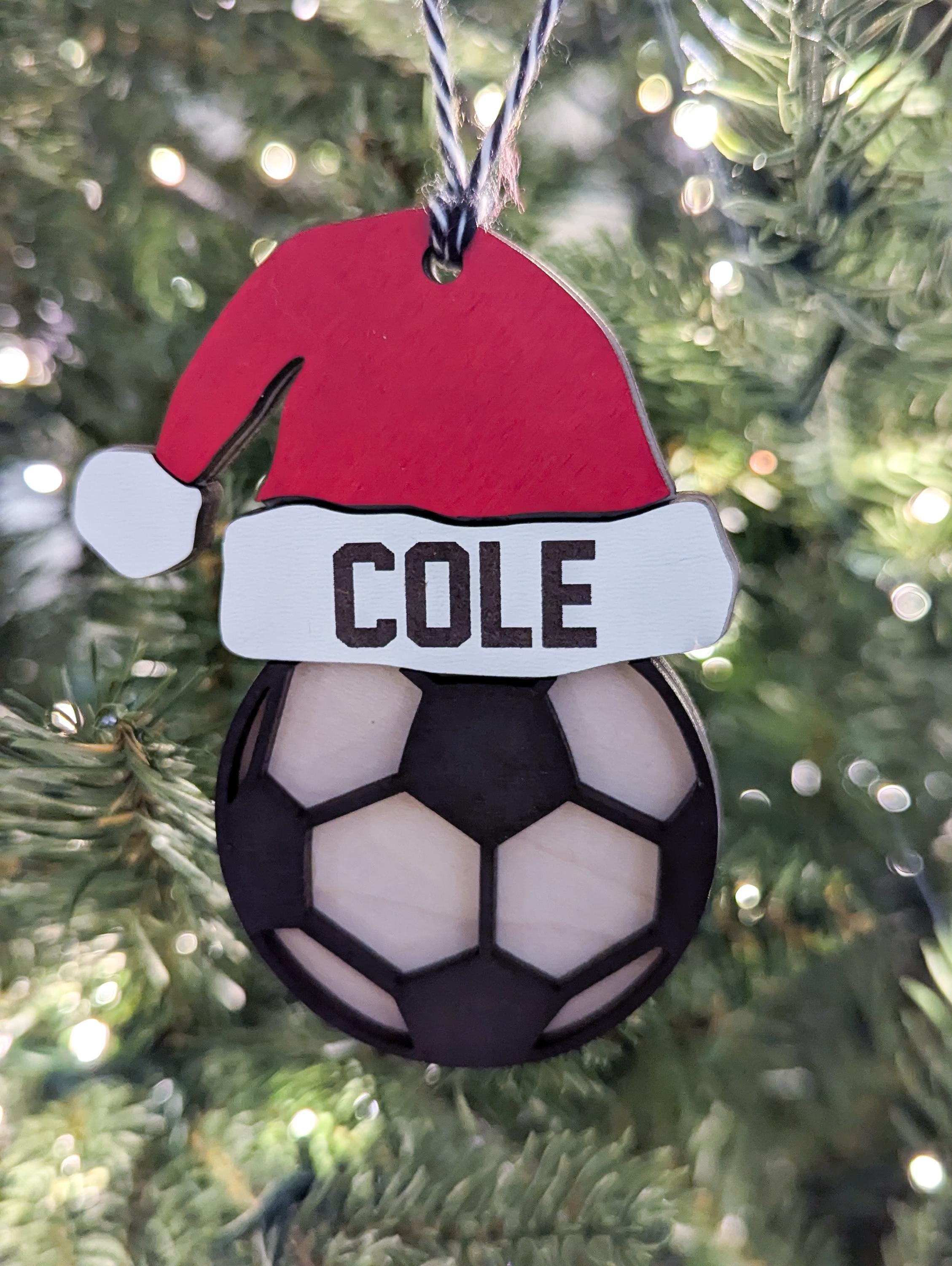Soccer Christmas Ornament for Players and Coaches / Coaching Gift / End of Season / Youth Teen Adult Professional Soccer Player Ornament