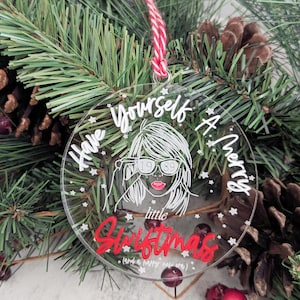 Swiftie Christmas Ornament / Xmas Gift / T Swift Concert Memorabilia / Girls Teen Present / Eras Tour Concert Keepsake / Merry Swiftmas