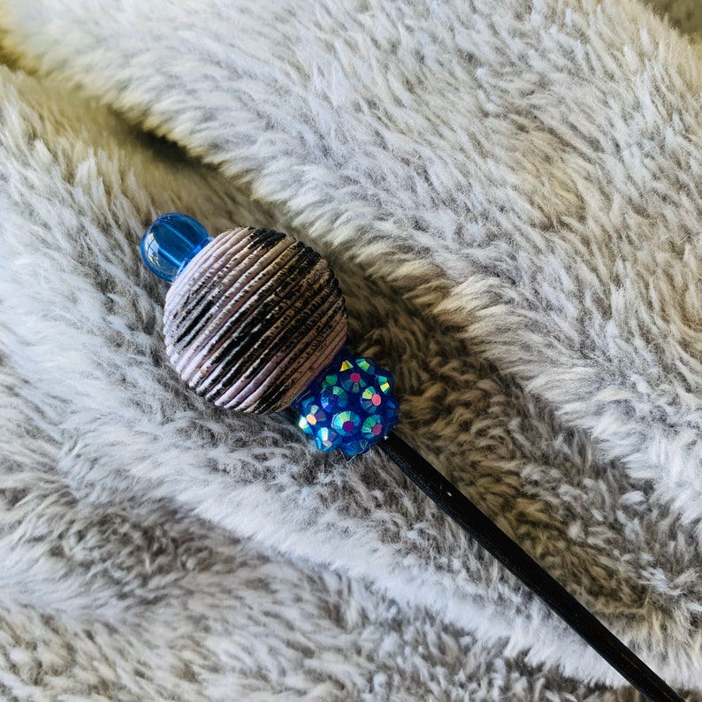 Chopstick Classy Hair Accessory Blue and Grey Hair Stick