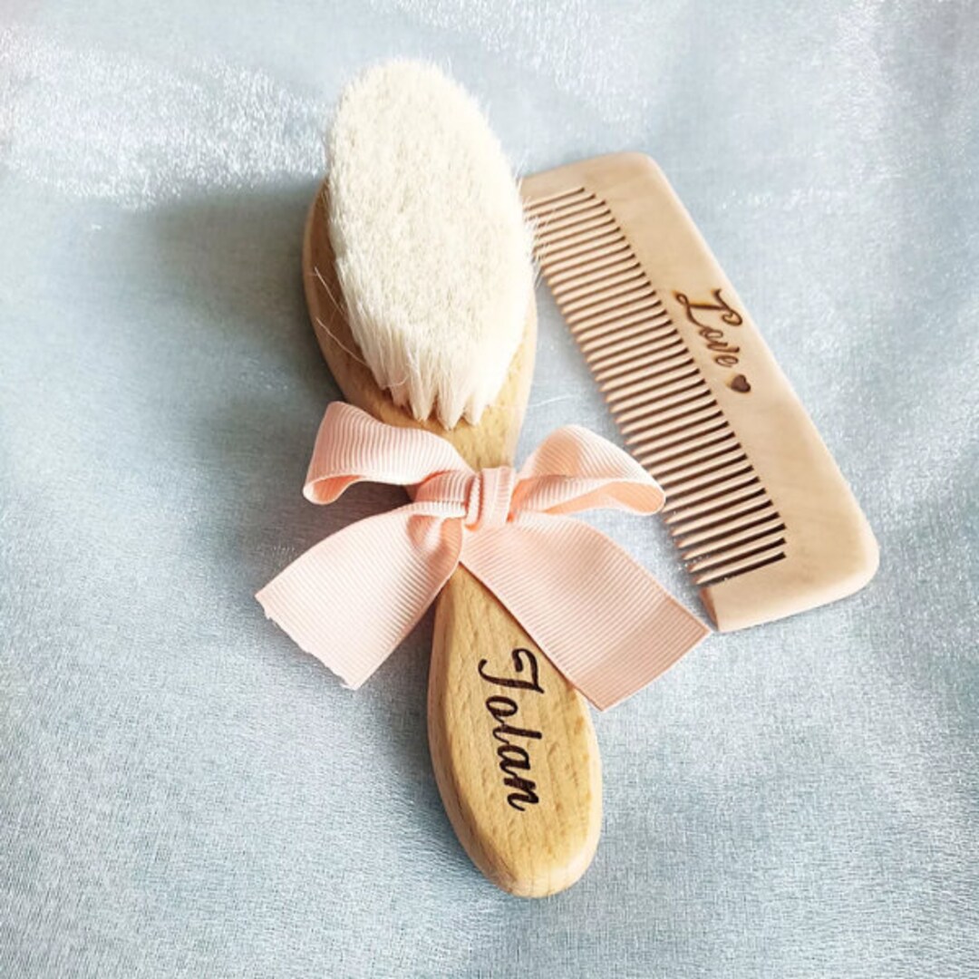 selectionparisienne - Brosse et peigne personnalisé prénom bébé