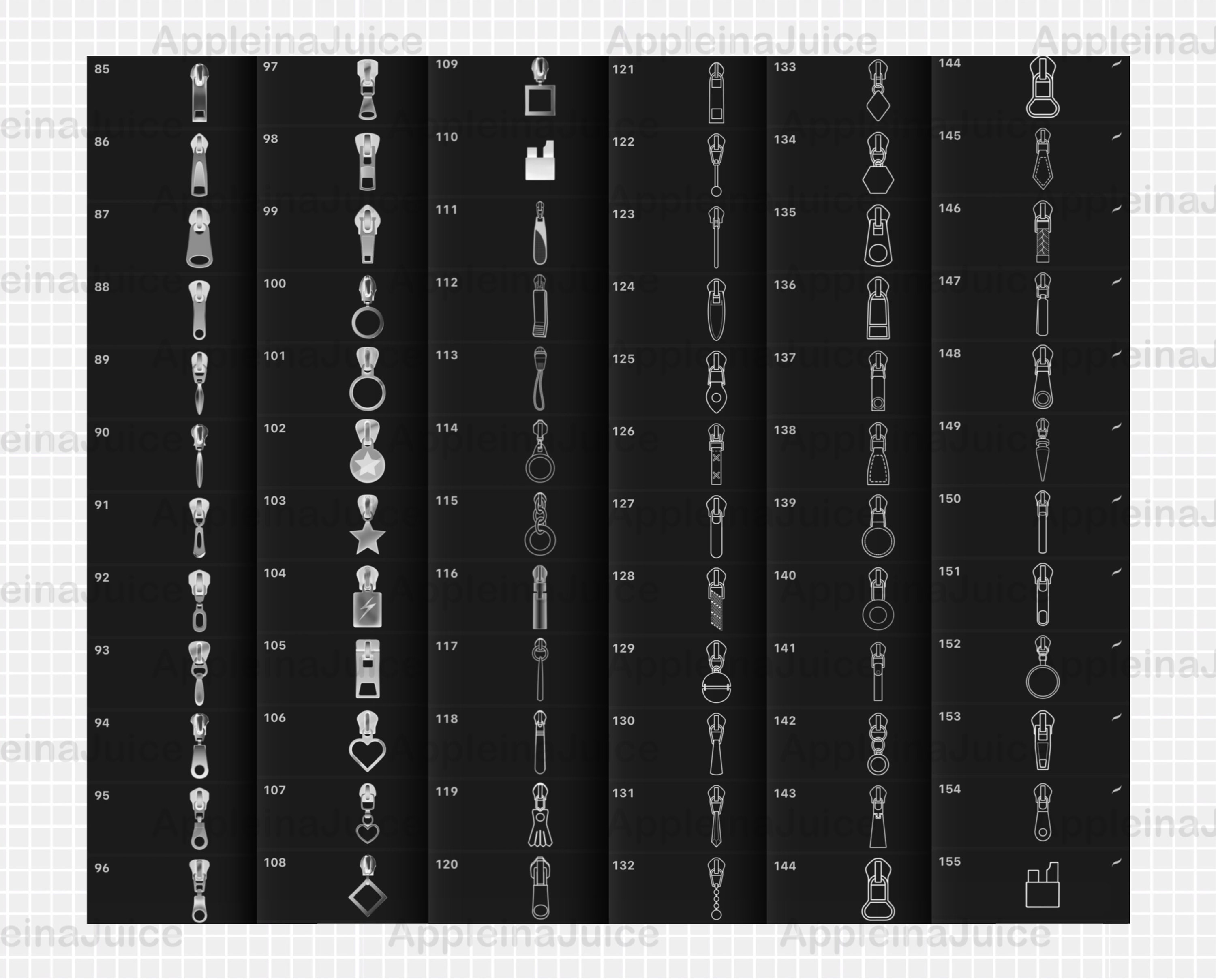 Procreate Zipper Brushes. Procreate Zip Brush Set. Brushes for Etsy