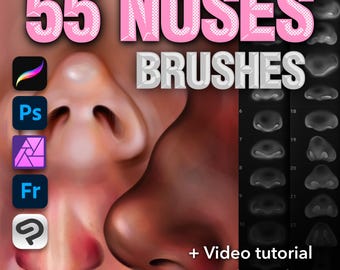 Realistic Nose Brushes for Photoshop, Procreate & Clip Studio