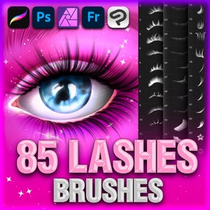 Photoshop Lashes Pinsel. Clip Studio Portrait Gesichtspinsel. Photoshop Wimpernstempel. Photoshop Augen weiblichen Pinseln. Augen Make-up Pinsel