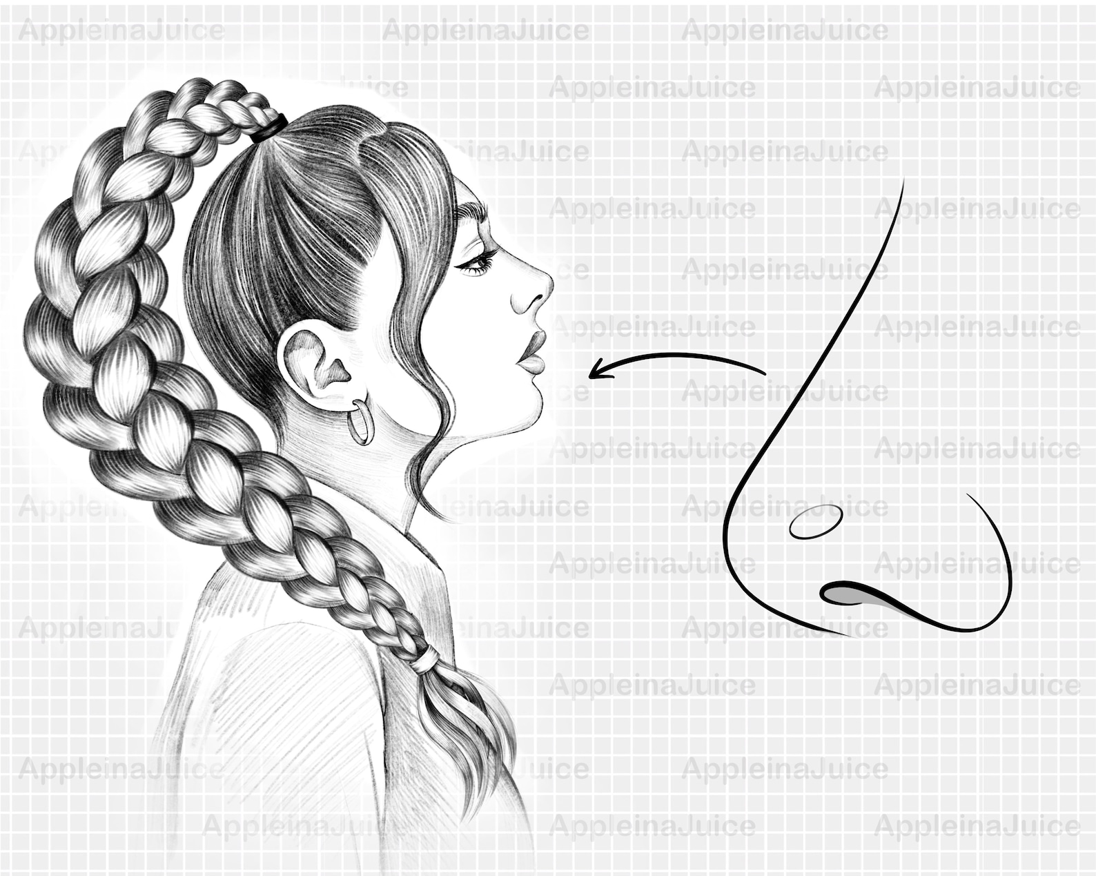 Procreate Nose Brushes Stamps. Procreate Stamp. Nose Sketch Etsy