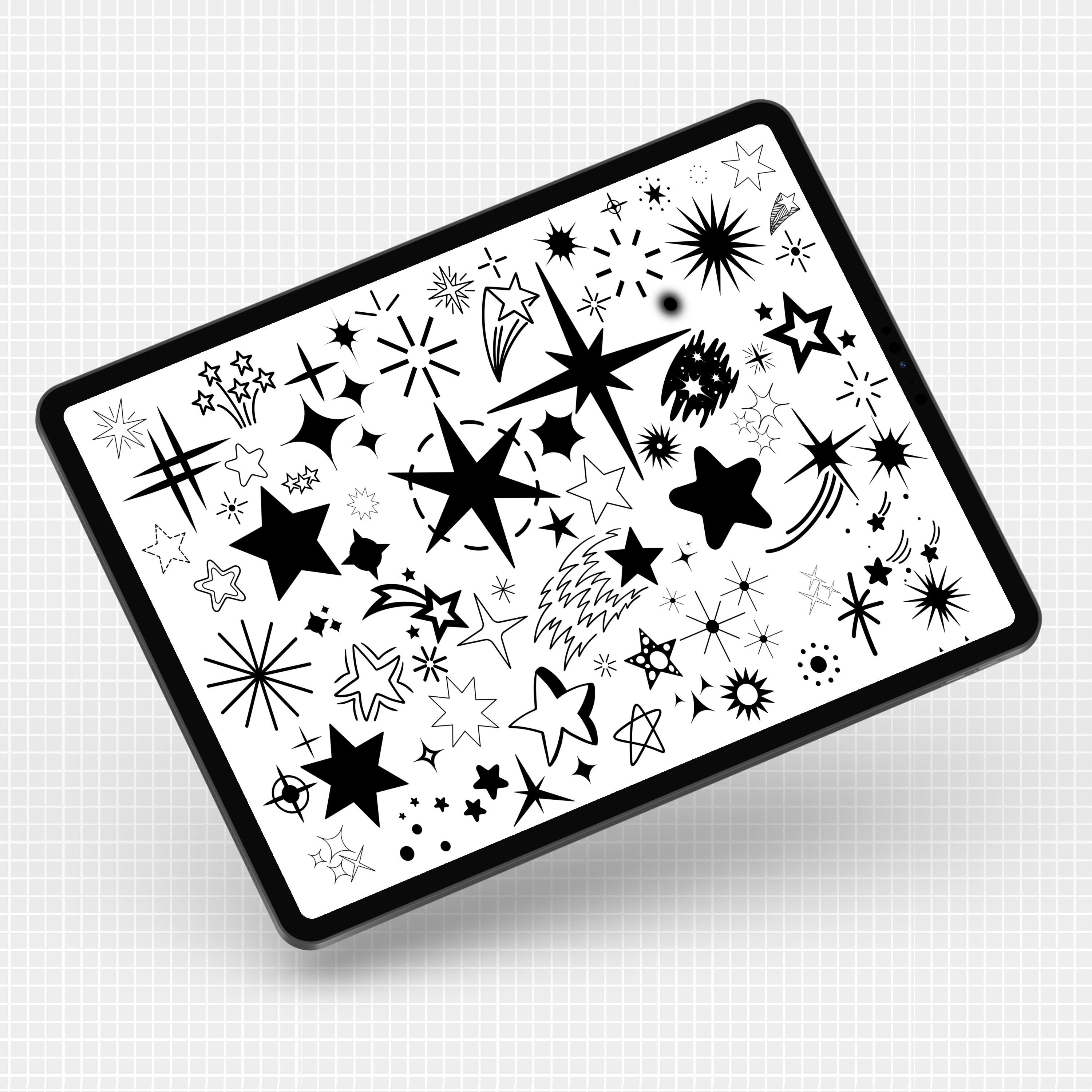 Procreate Star Stamps. Digital Stars. Doodles Galaxy and Etsy