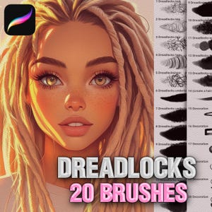 Procreate Haarbürsten. Procreate Dreadlocks Bürsten