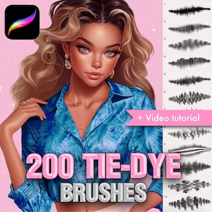 Procreate fabric texture brushes. Procreate Tie Dye Brushes. Procreate female fashion brushes. Procreate textile brushes