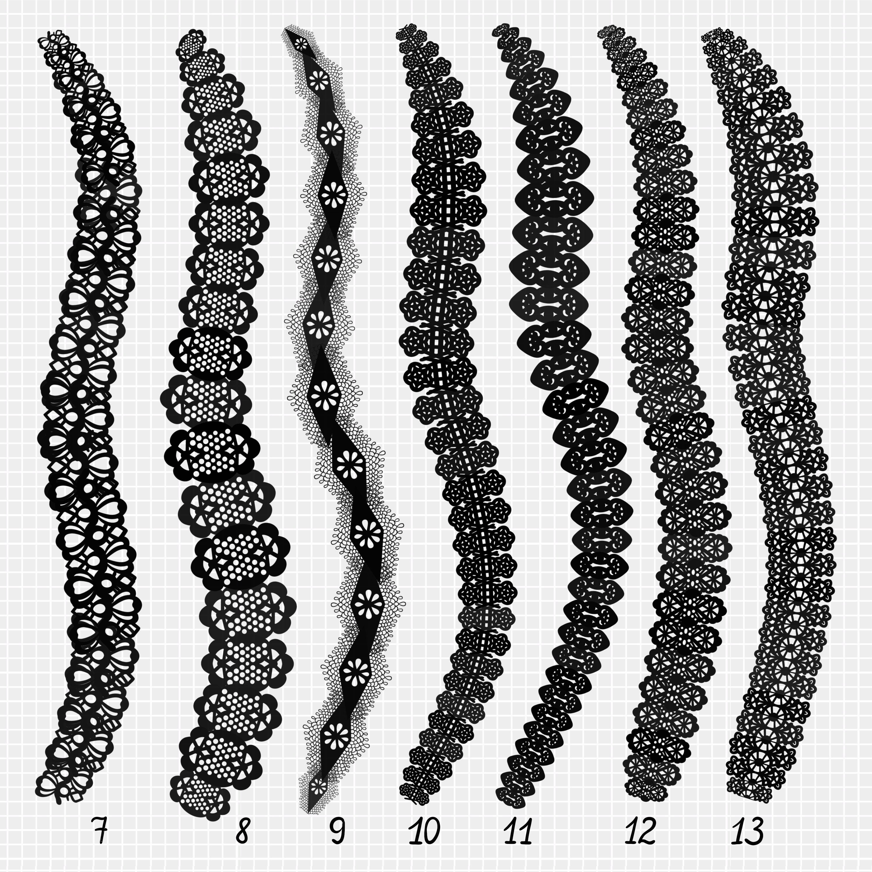 Procreate lace texture brushes. Realistic Lace brush set. 70 Etsy