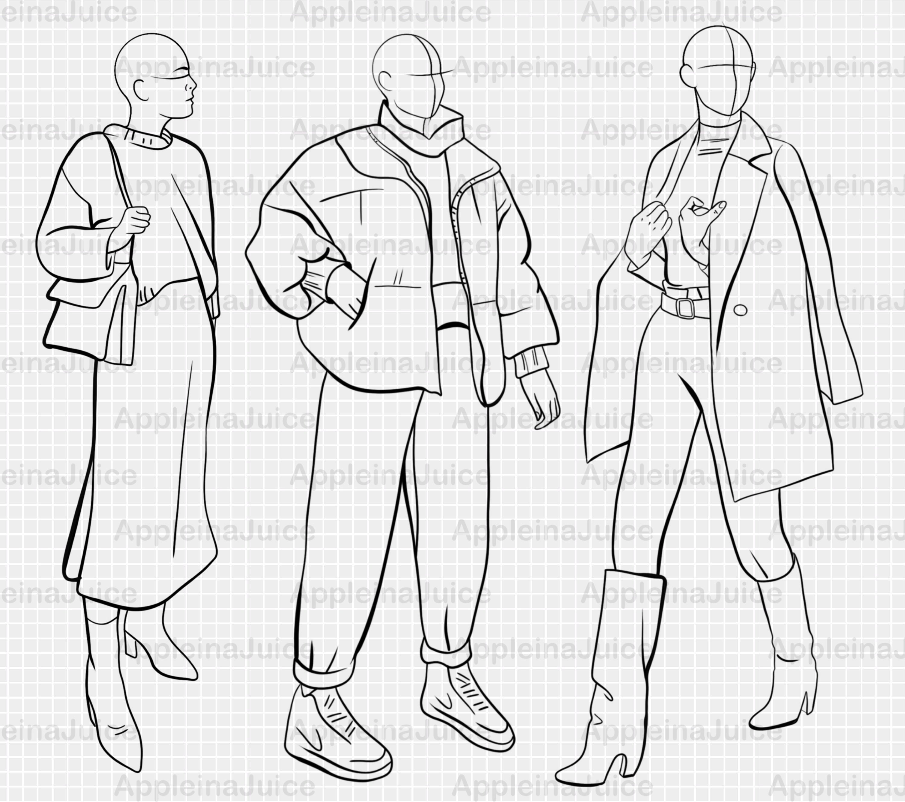 Procreate Clothes Brushes. Procreate Poses. Procreate Etsy