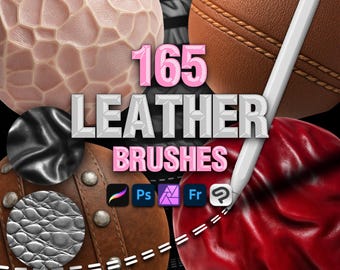 Leather & Skin Texture Brushes for Procreate, Photoshop, Clip Studio Paint, Affinity Photo