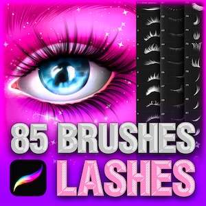 Procreate eyelash brushes. Procreate eye makeup brushes. Procreate lashes brushes. Procreate female portrait brushes. Procreate face brushes