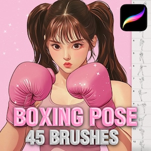 Procreate female brushes. Procreate body brushes. Procreate woman brushes. Procreate dynamic pose brushes. Procreate sport boxing brushes