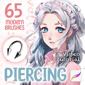 Procreate female face portrait brushes