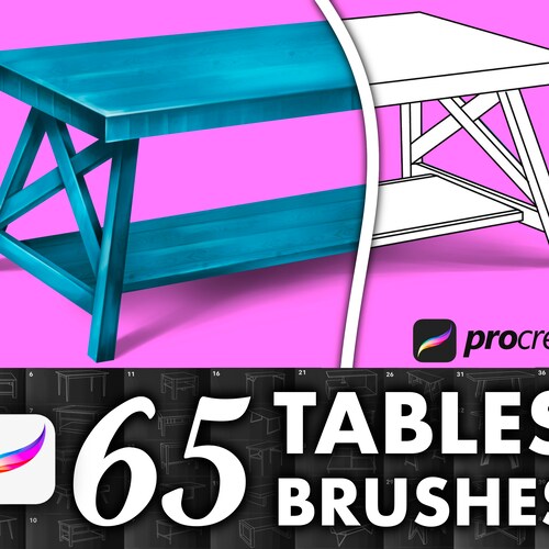 Procreate Interior Brushes. Procreate Tables Stamps. Procreate Etsy