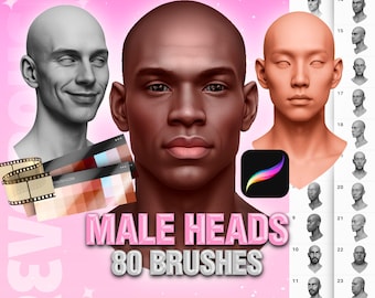 Procreate Männerkopf-Portrait-Pinsel