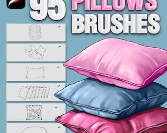 Pinceles para almohadas de Procreate: 95 sellos para interiores