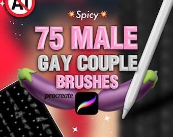 Procreate Male Body Pose Couple brushes