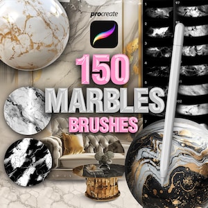 Procreate marble texture brushes. Procreate Interior brushes