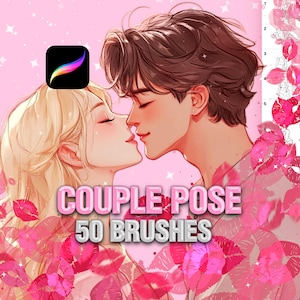 50 pinceles para poses de pareja en Procreate
