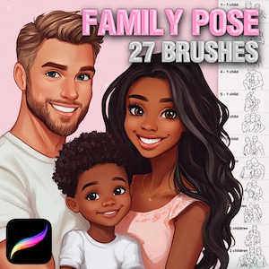 Procreate couple poses. Procreate Family brushes. Procreate portrait brushes. Procreate female brushes. Procreate male brushes