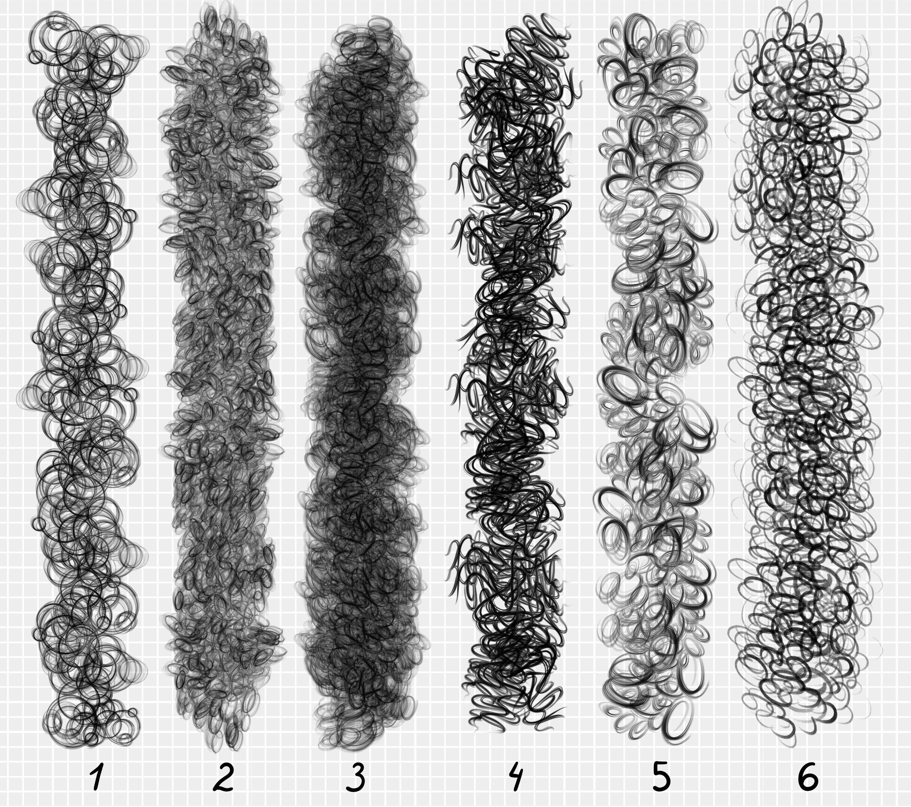 procreate black hair brushes free download