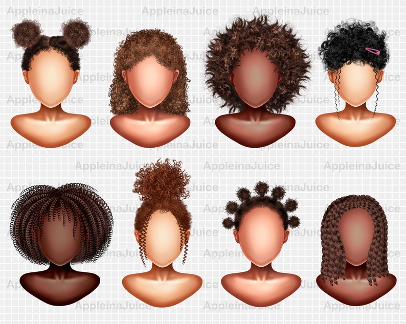 Procreate Curly Brushes. Hair Brush Set. Procreate Wavy Hair Etsy