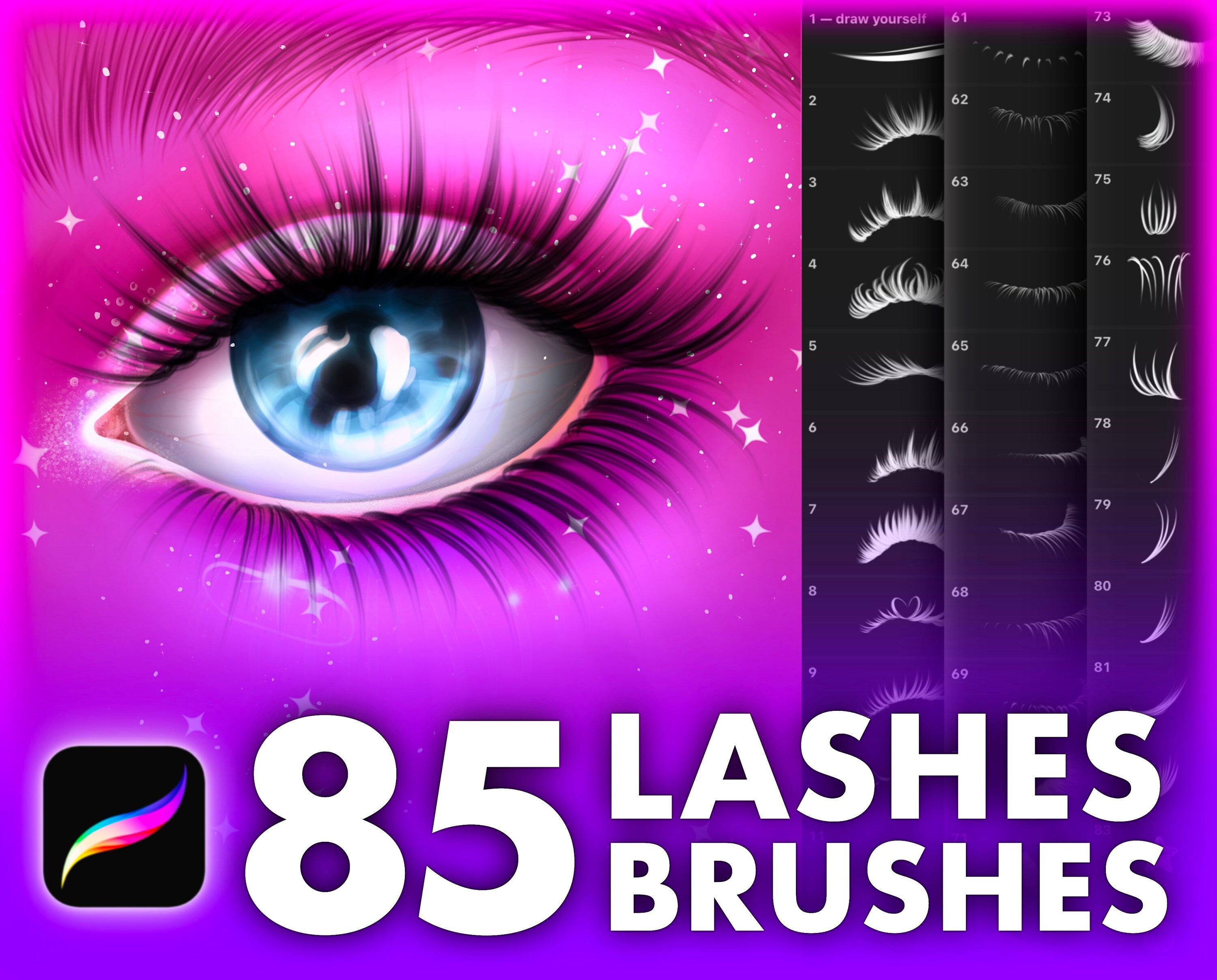 Doll Eyelashes, Wispy Blond Lashes, 1 Inch, Limited Edition